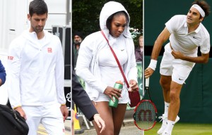 Serena Williams goes through on Centre Court but battling Brit Dan Evans loses to Roger Federer