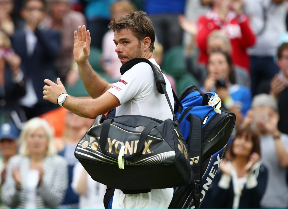 Stan Wawrinka of Switzerland applauds supporters