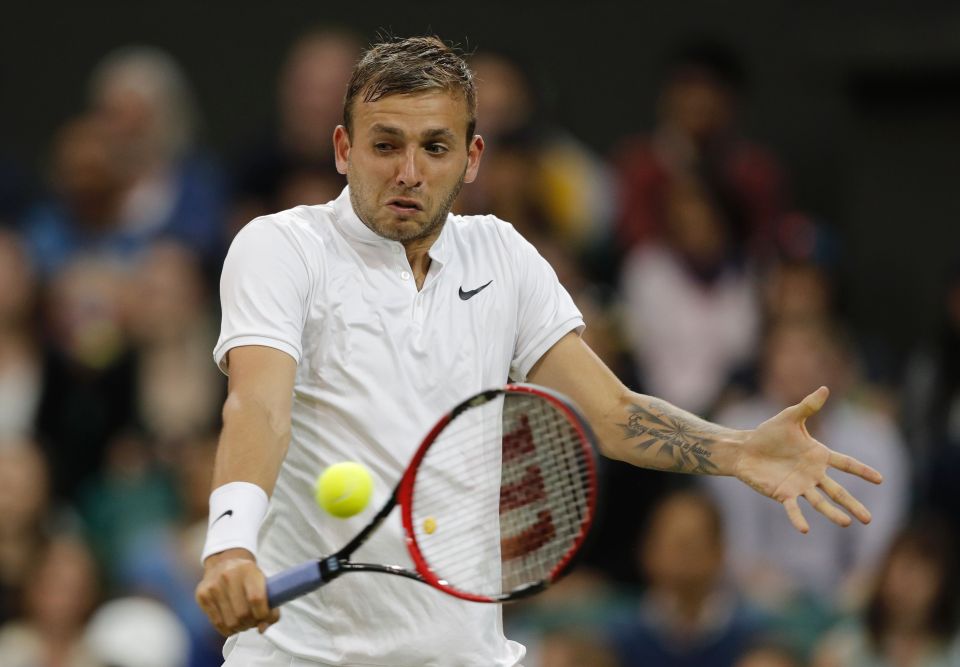 Evans became the second Brit to fall to Federer this year