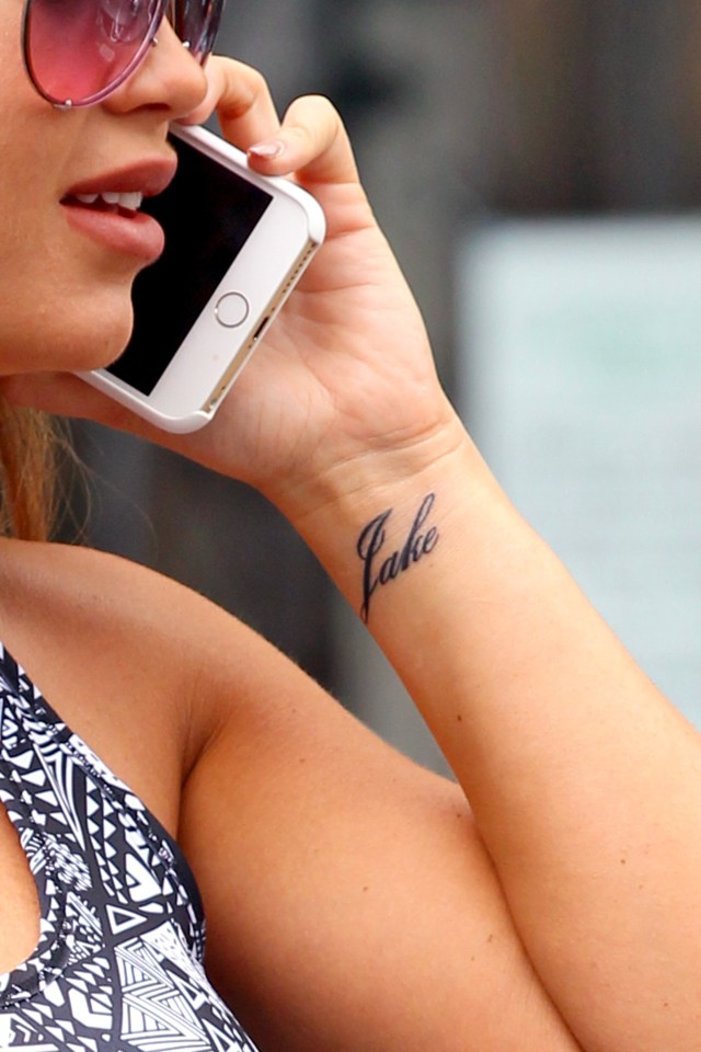 Lauren Goodger tattoo mistake
