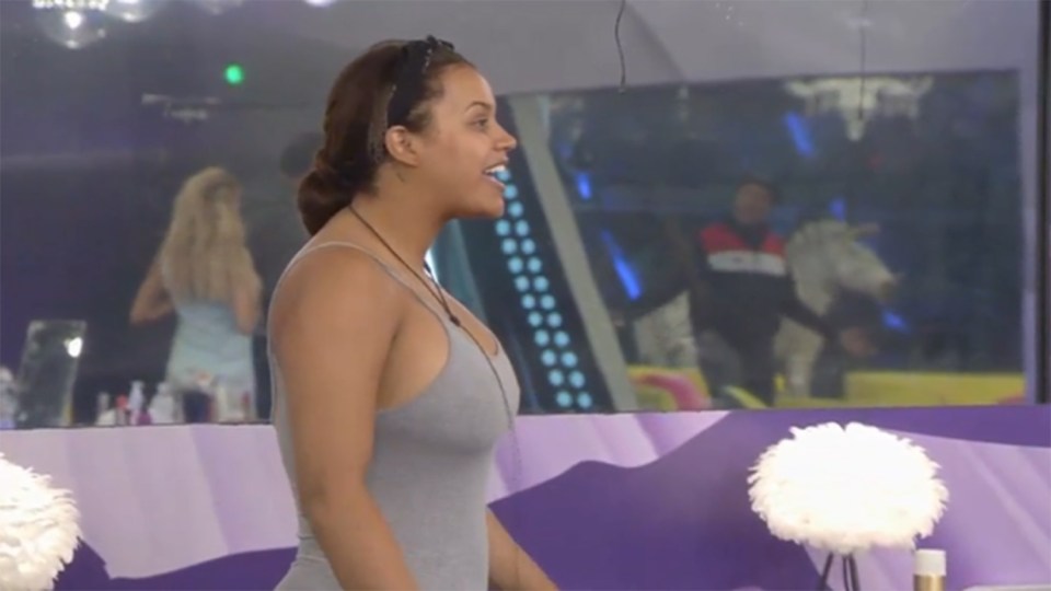 Lateysha had to laugh as Chelsea continued the row through the window