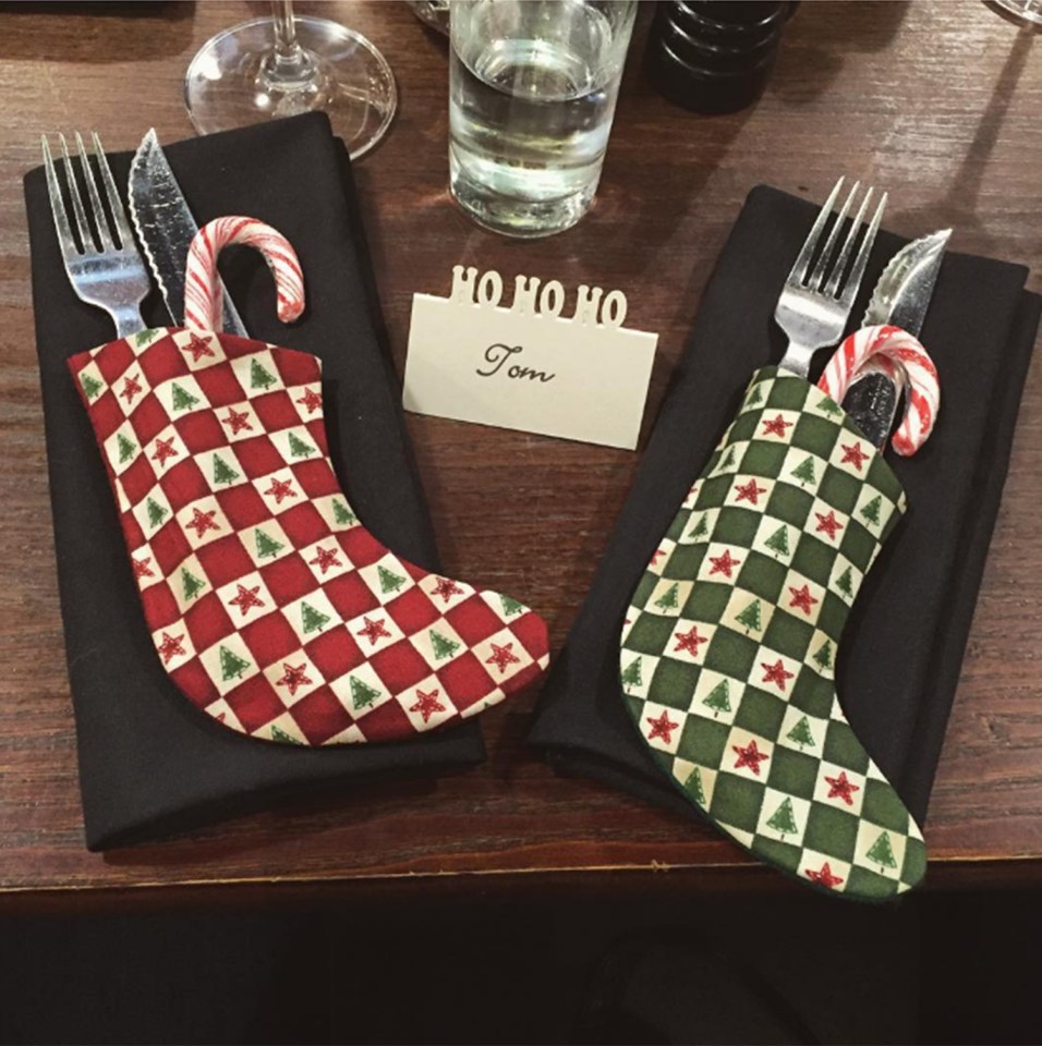 Tom showed off all the little touches Giovanna had added to achieve the Christmas theme 