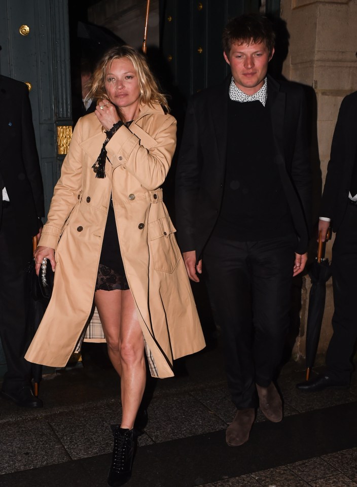 Kate Moss & Nikolai Von Bismarck are seen at the Miu Miu cocktail party in Paris, Kate looked a bit tipsy heading to her car.