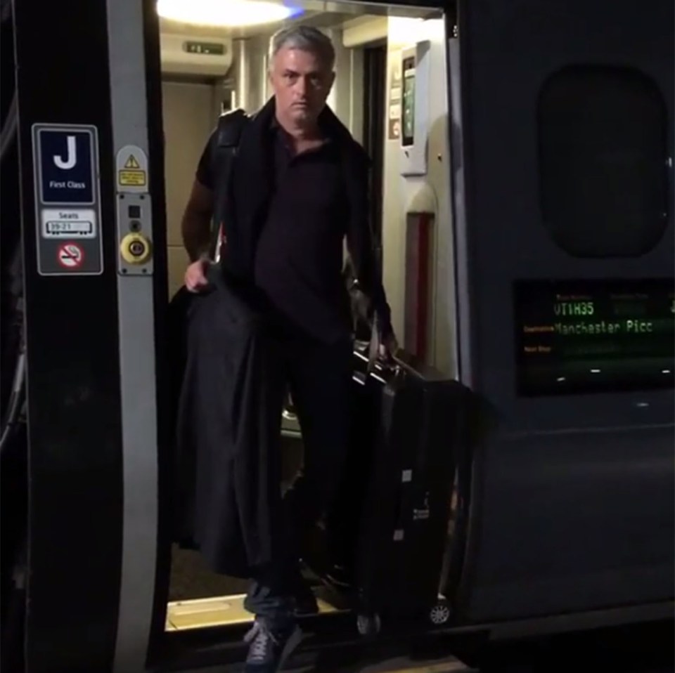 Jose Mourinho arrived in Manchester late on Sunday night to begin work as United manager