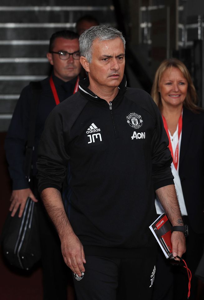 Jose Mourinho arrives to hold his first press conference as Manchester United boss