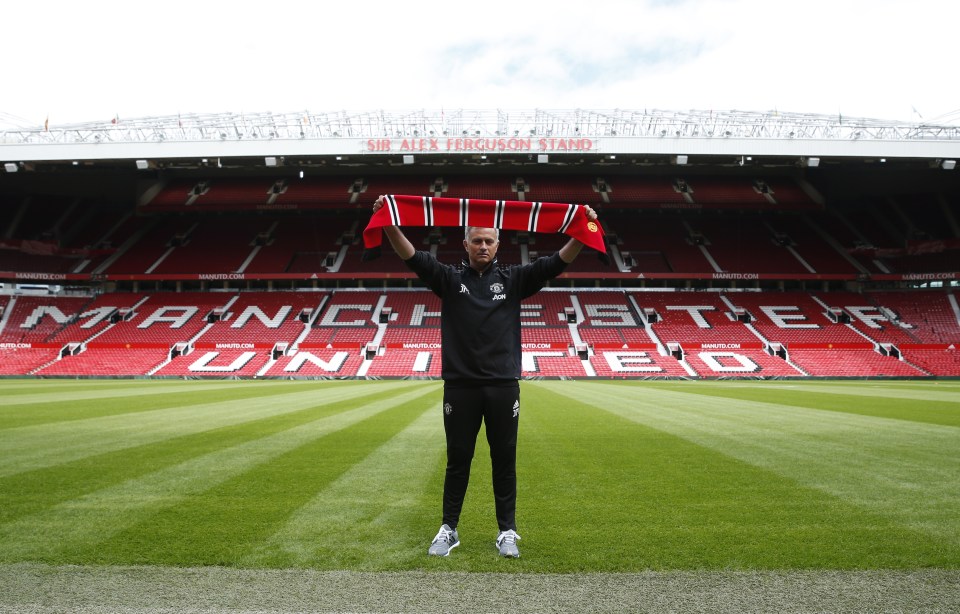 Jose Mourinho was paraded at Old Trafford for the first time today