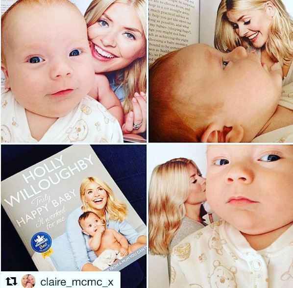 Holly shared these pictures from fans who posed their adorable babies with the book