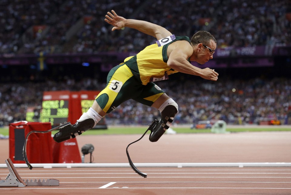 Oscar Pistorius racing
