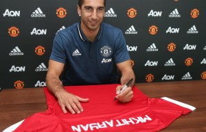 MANCHESTER, ENGLAND - JULY 06: (EXCLUSIVE COVERAGE) Henrikh Mkhitaryan of Manchester United after signing for the club at Aon Training Complex on July 6, 2016 in Manchester, England. (Photo by Matthew Peters/Man Utd via Getty Images)