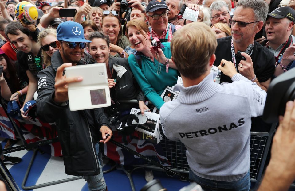 Mercedes Lewis Hamilton and Nico Rosberg