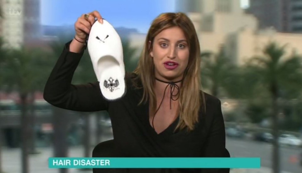 Ferne McCann hosted her showbiz segment on This Morning after being out all night 
