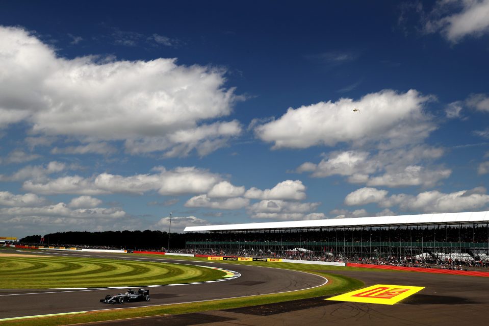 Home favourite Hamilton practices at Silverstone ahead of the British Grand Prix