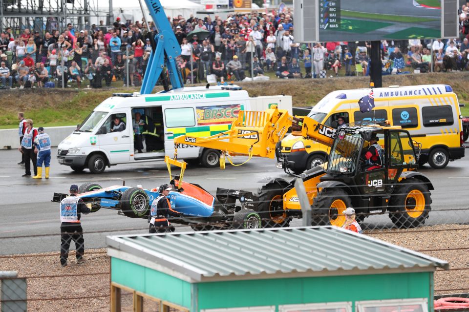 MRT's Pascal Wehrlein is forced to retire after a spin during