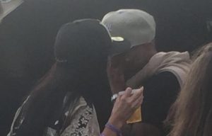 Tulisa is spotted chatting to ex-boyfriend Leicester ace Danny Simpson at Wireless festival