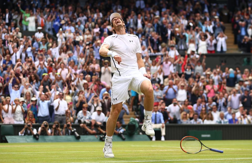 He threw down his racquet and jumps for joy after defeating the Canadian No. 6