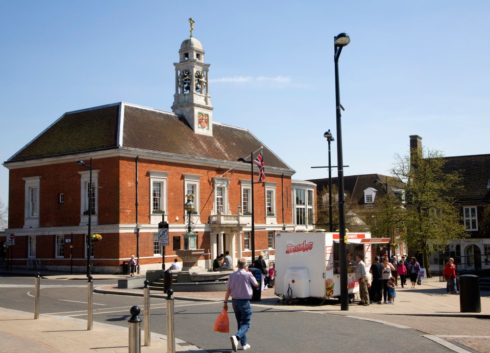 Town Hall built in 1920s at Braintree, Essex, England
