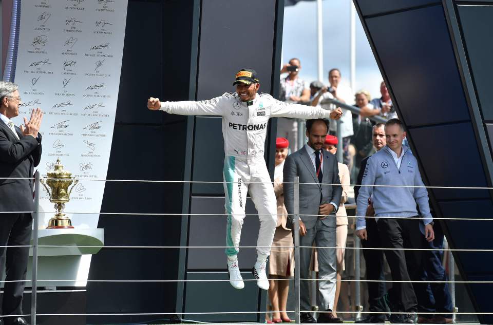 Brit leaps for joy at Silverstone after victory