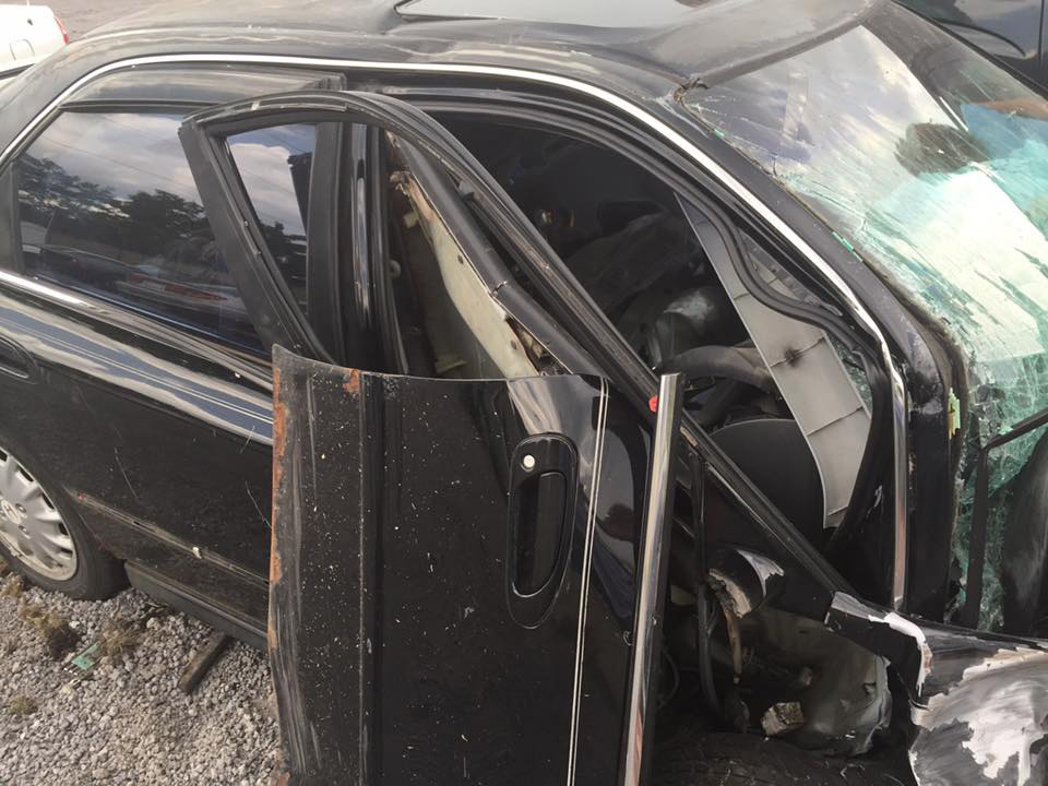 This is what was left of the car after the horrific crash