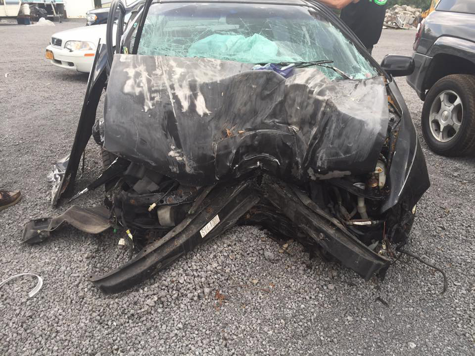 The Pokemon addict was lucky to escape more serious injury