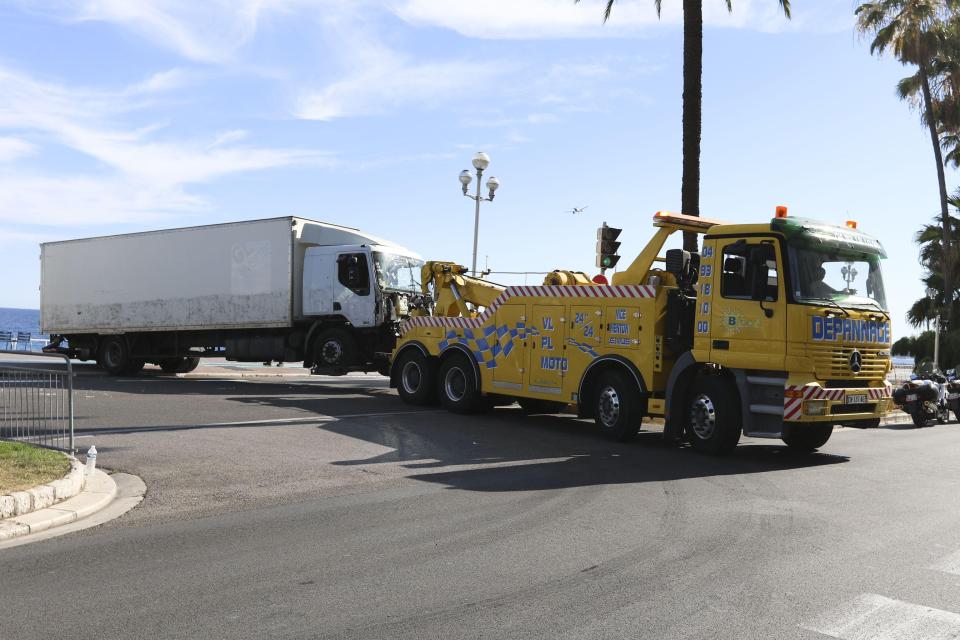 The white lorry was used by Mohamed Lahouaiej Bouhlel in his killing spree