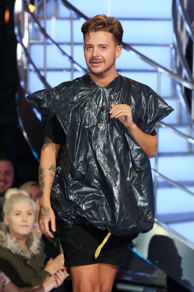 The gobby Blackpool lad had wrapped the shiny sack around his body