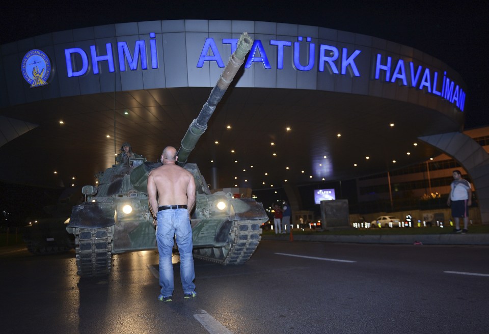 An attempted military coup in Turkey saw tanks advance on Ataturk airport in Istanbl