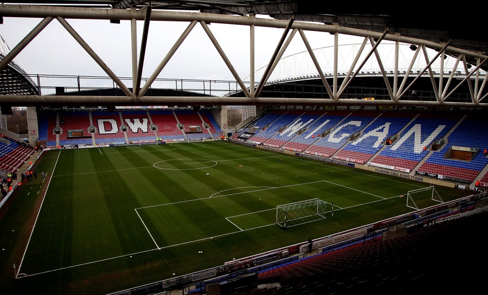The match at Wigan's DW Stadium takes place at 1.30pm