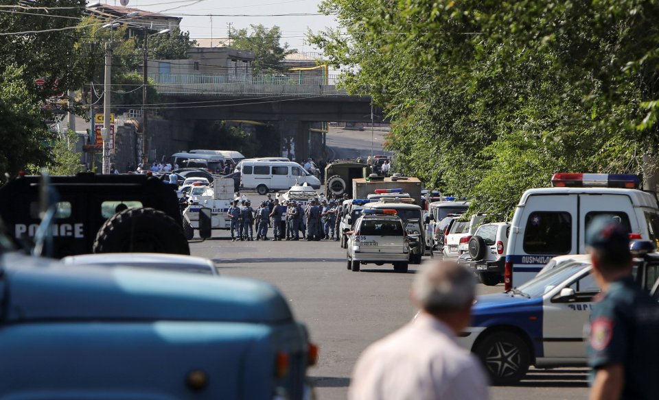 Street blocked while forces deal with ongoing incident after police station was seized