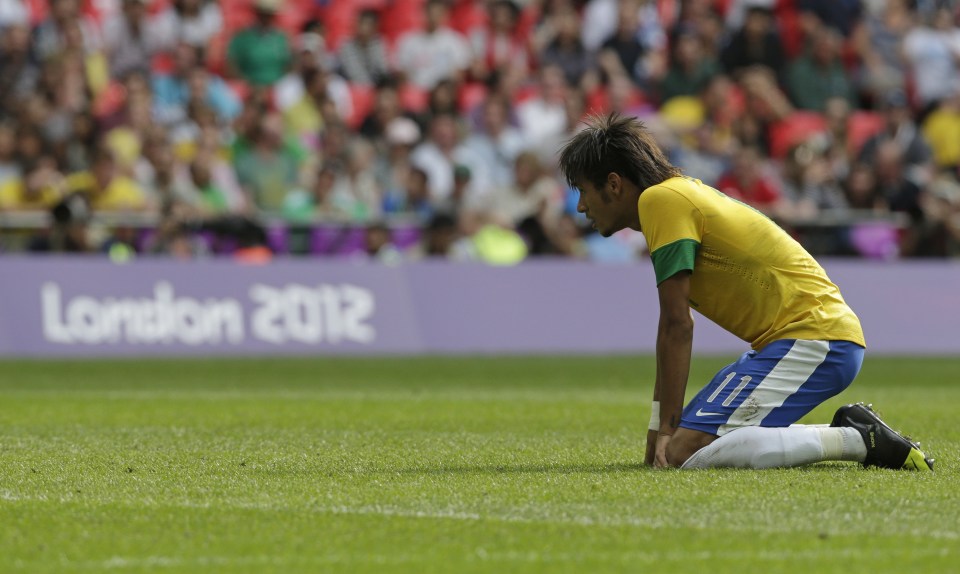 Neymar was part of the Brazil squad which lost to Mexico in the final of London 2012