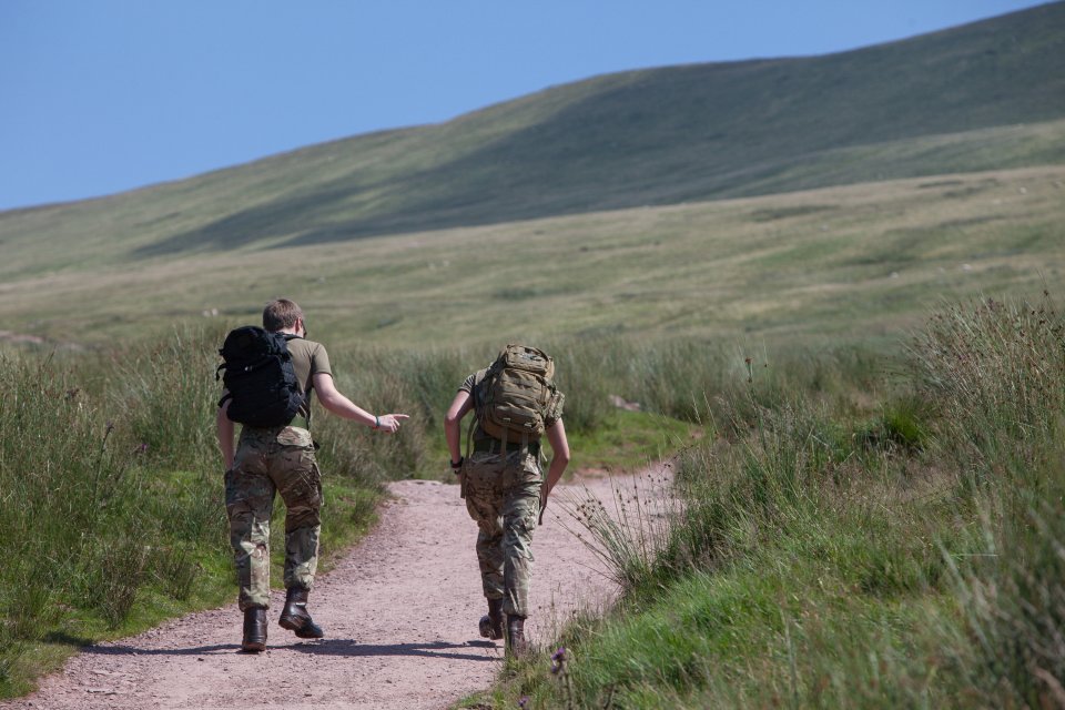 Rifles soldiers training in the Brecon Beacons