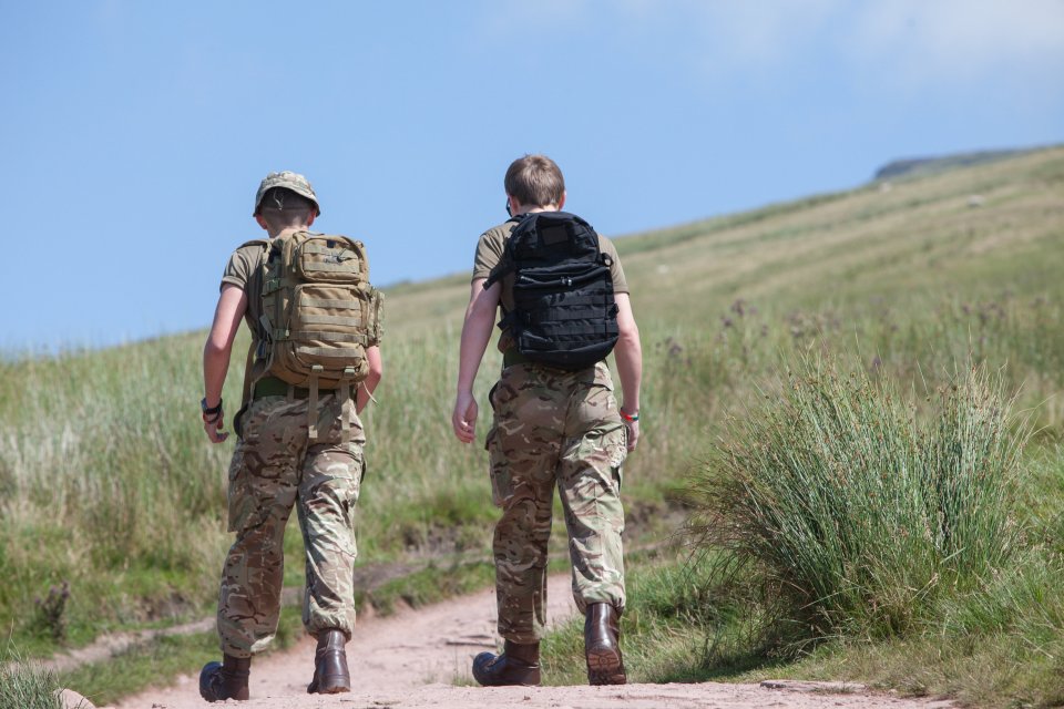Rifles soldiers training in the Brecon Beacons