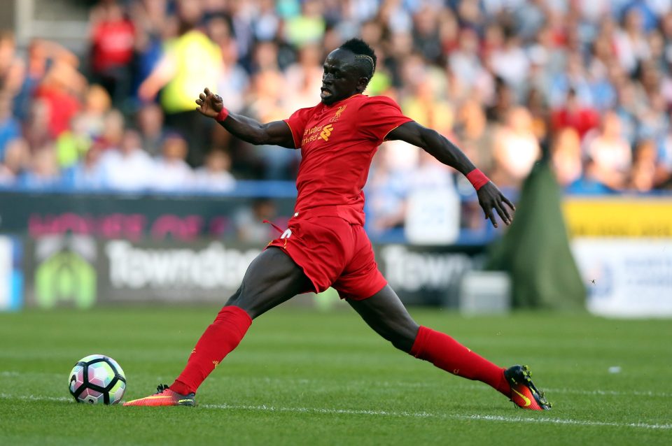 Sadio Mane playing in Liverpools pre-season clash with Huddersfield