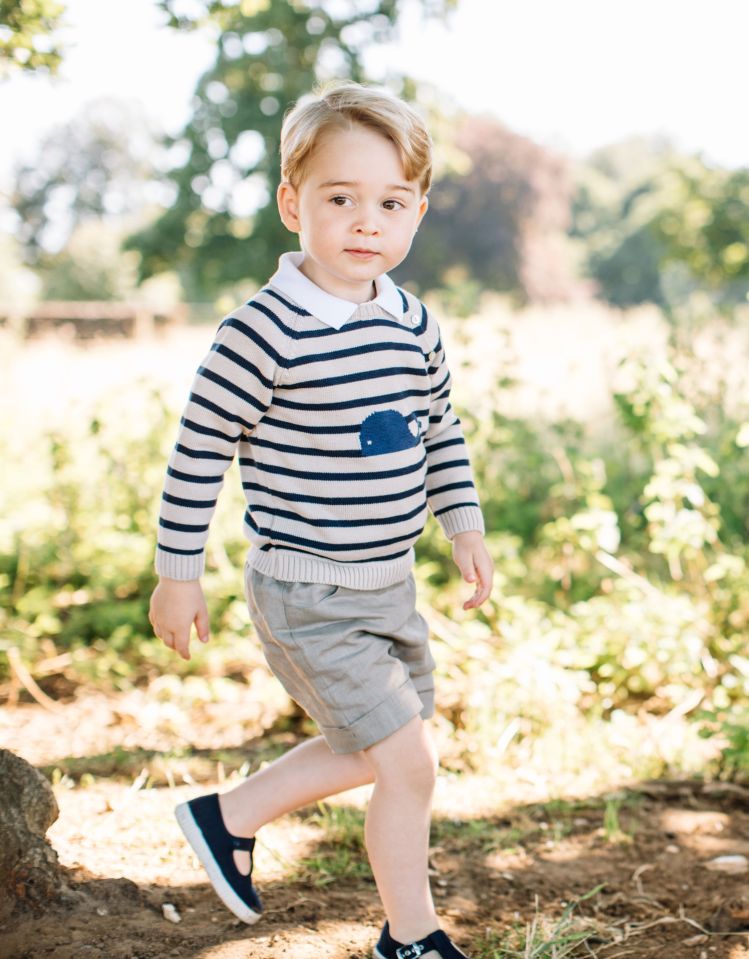 In one the Prince walks around the grounds of his Norfolk home, while in another he feeds the family dog Lupo an ice cream