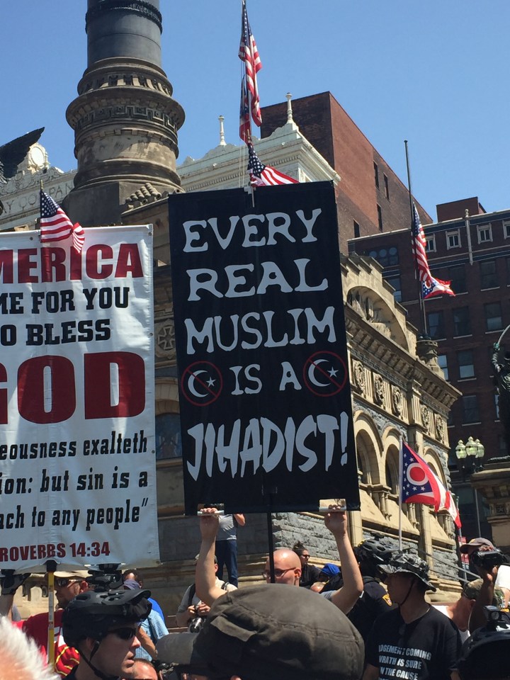A mixture of anti-Trump demonstrators, white supremacists, anti-gay protesters and Black Lives Matters activists filled the streets