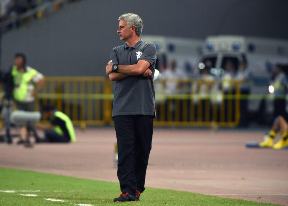 United boss Mourinho cut a lonely figure