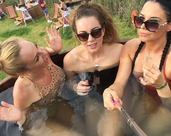 Josie was clearly having a brilliant time with her friends 
