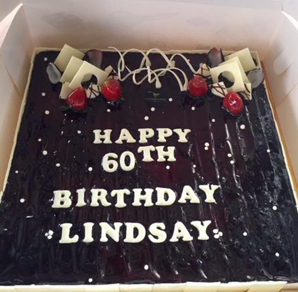 Lindsay Sandiford's prison birthday cake