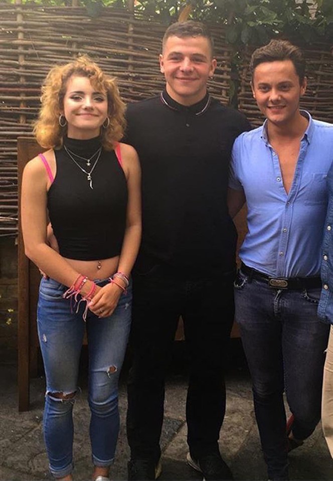 Ramona with Outnumbered co-stars Daniel Roche and Tyger Drew-Honey earlier this year