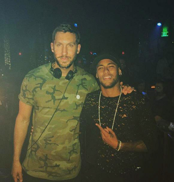 Neymar parties with DJ Calvin Harris while living it up in Las Vegas