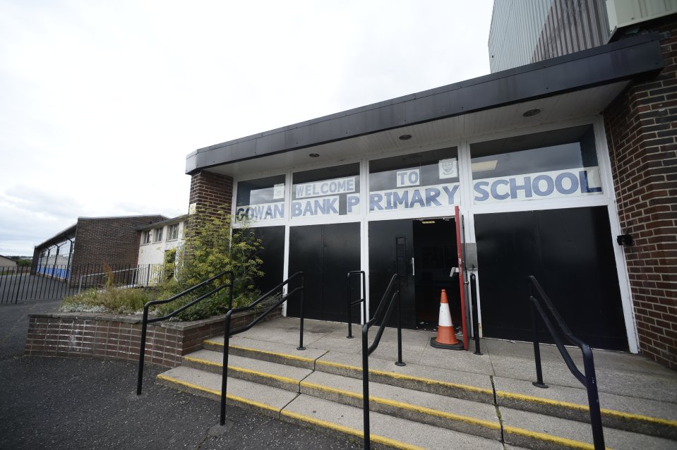 The incident happened at Gowanbank Primary School in Glasgow during the school holidays