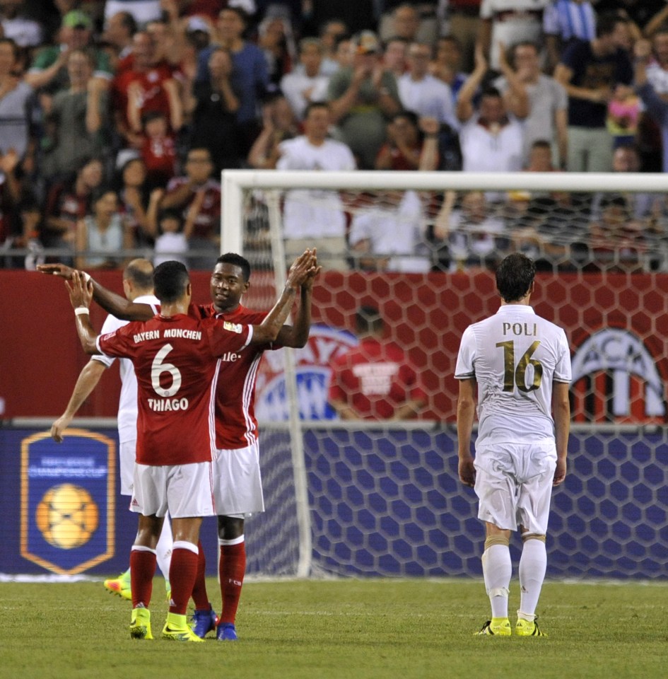 David Alaba gave Bayern the lead just before half-time after they initially trailed