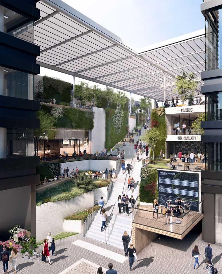 The huge project would be set across two different levels, joined by stairs
