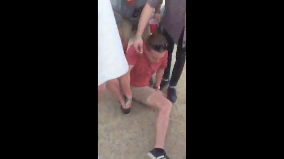 He told onlookers that he had injured his foot but stunned them when he insisted he could stand up