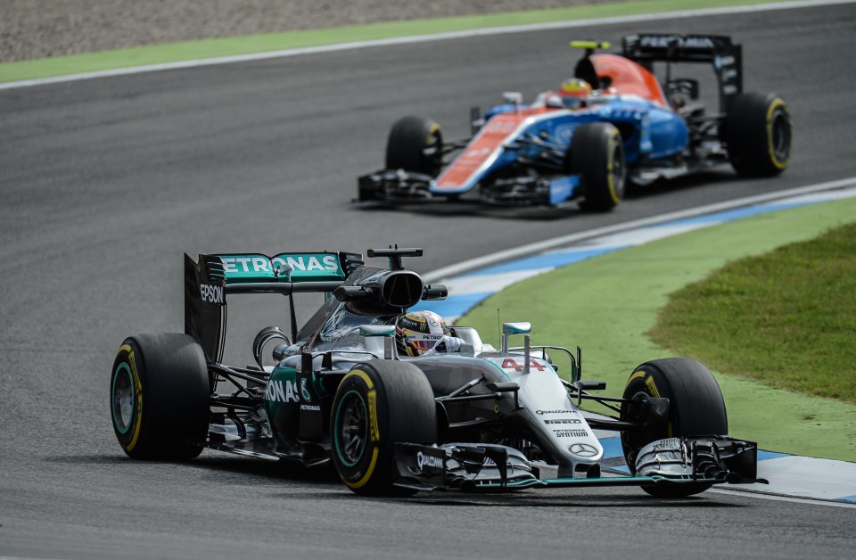 Lewis Hamilton has been practising round the Hockenheim ring for the race this weekend