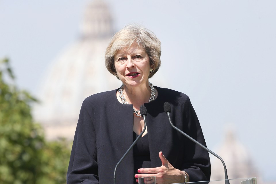UK Prime Minister, Theresa May Holds Talks With Italian PM Matteo Renzi