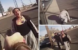 Moment Native American woman is shot five times by cop 'because he feared his life'