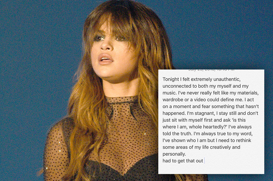 Selena Gomez shared an emotional self-penned post to social media on Saturday