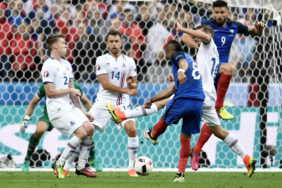 Dimitri Payet lets fly to make it 3-0 as iceland reel in the quarter-final