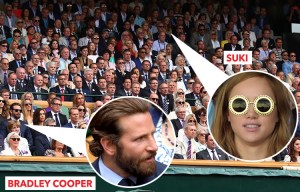 Bradley Cooper and Irina watch Wimbledon final yards from his ex Suki Waterhouse