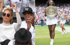 Beyonce and Jay Z among host of celebs to cheer on Serena Williams as she wins Wimbledon final